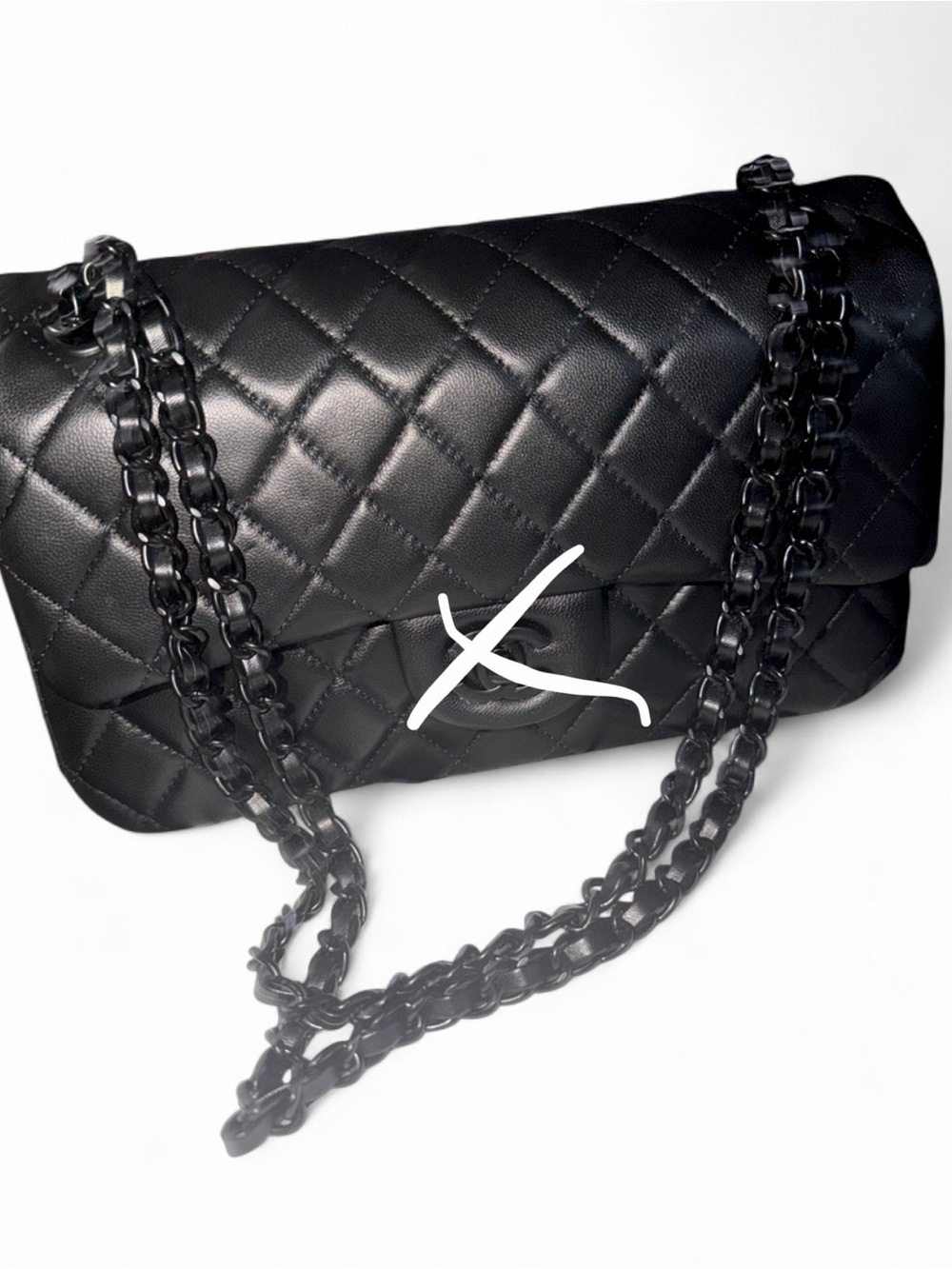 Black Quilted Chain Shoulder Bag - Women - Picture 3 of 8